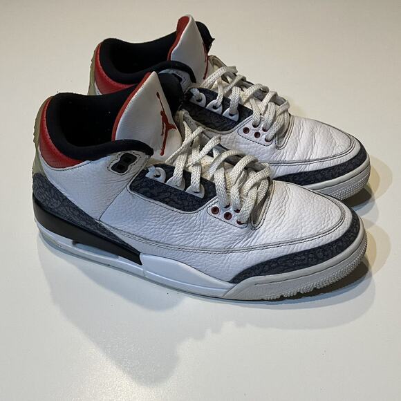 Nike Air Jordan 3 Retro Denim SE Fire Red Men's Size 8 CZ6431-100 No Box - Picture 1 of 10